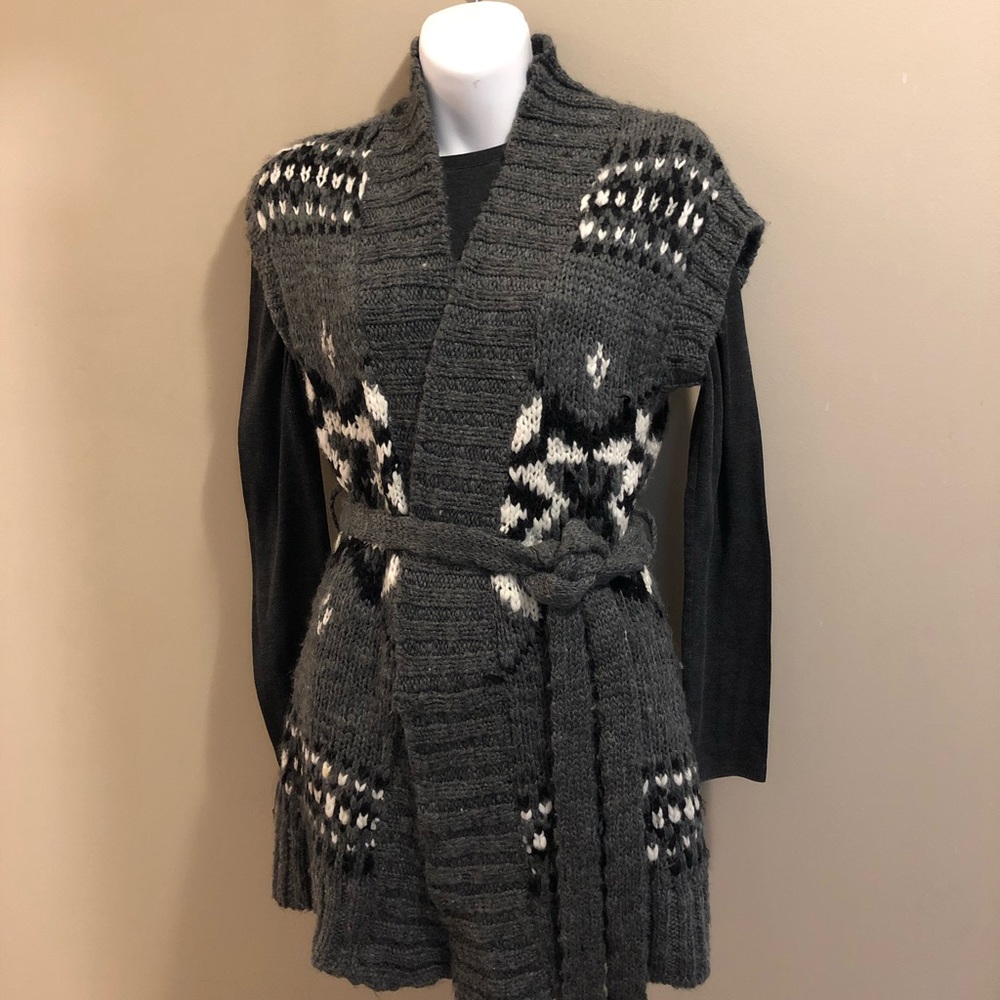 Gray wrap sweater  vest